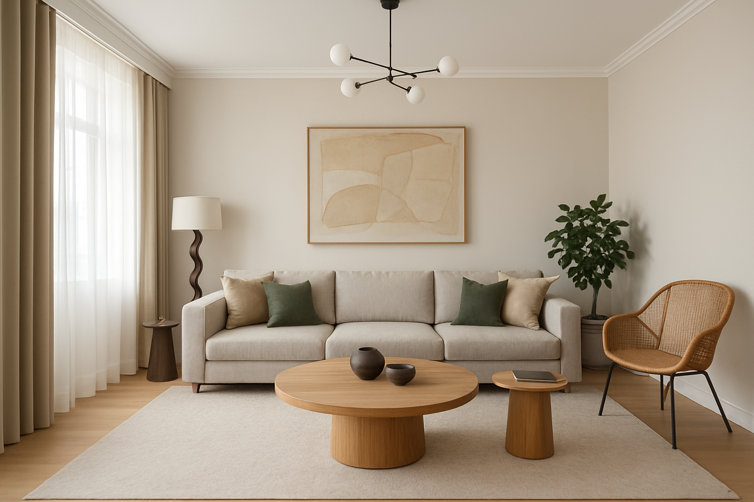 Modern Living Room Interior Design in Lucknow